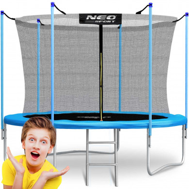 Trambulină de grădină 8ft/252cm cu plasă interioară și scară