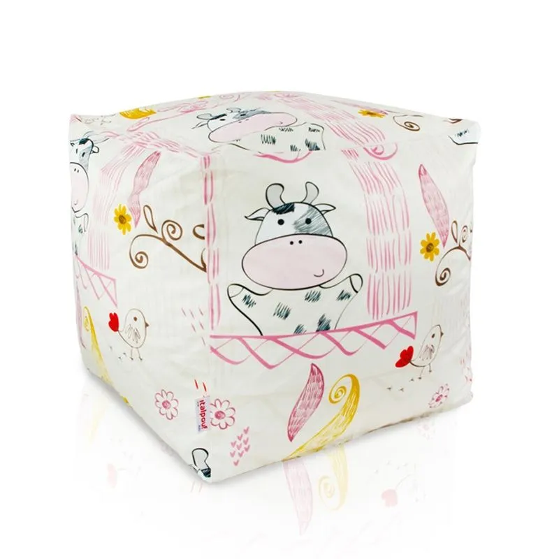 Puf Cub Pătrat - Material Imprimeu Premium – vedere 23