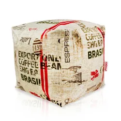 Puf Cub Pătrat - Material Imprimeu Premium