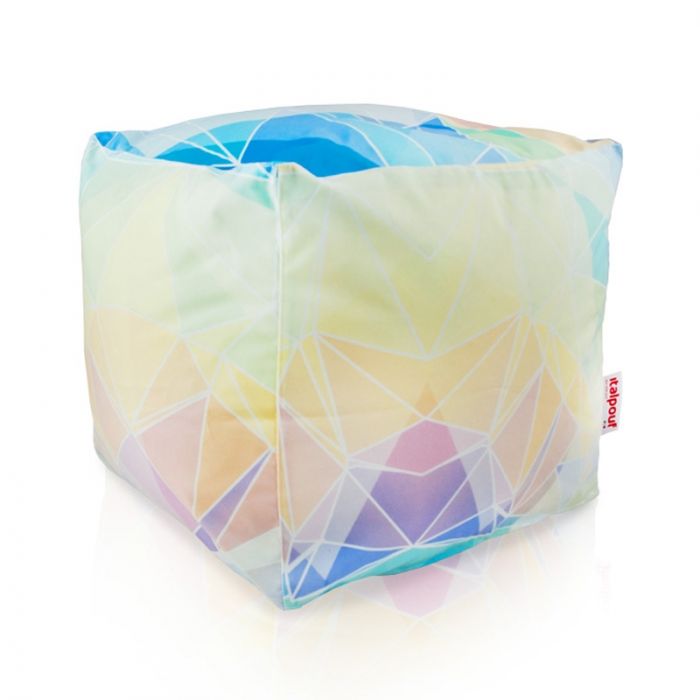 Abstract pastel taburet pătrat cubo