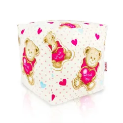 Puf Cub Pătrat - Material Imprimeu Premium