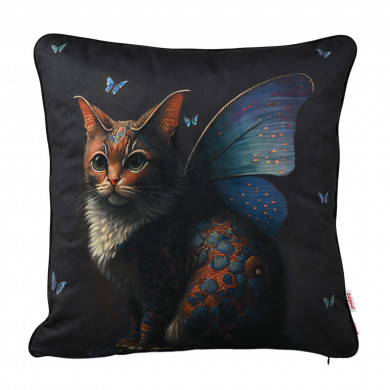 Pernă decorativă Cat Butterfly Blue.