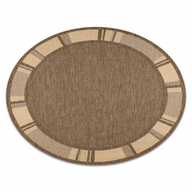Covor sisal Floorlux rotund 20195 coffee si mais