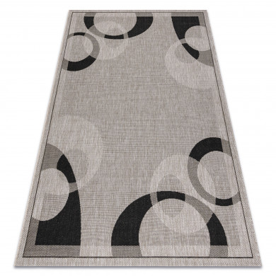 Covor sisal Floorlux 20078 argintiu si negru