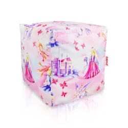 Puf Cub Pătrat - Material Imprimeu Premium