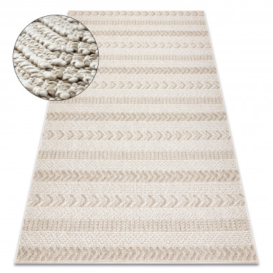 Covor JERSEY 19243 bej - Heringă, structurale, bucla BOHO 120x170 cm