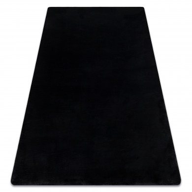 Covor modern de spălat POSH shaggy negru, antiderapant, gros