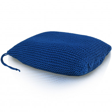 PillowKnit Handmade Navy – pernă dreptunghiulară tricotată manual din cordon de bumbac