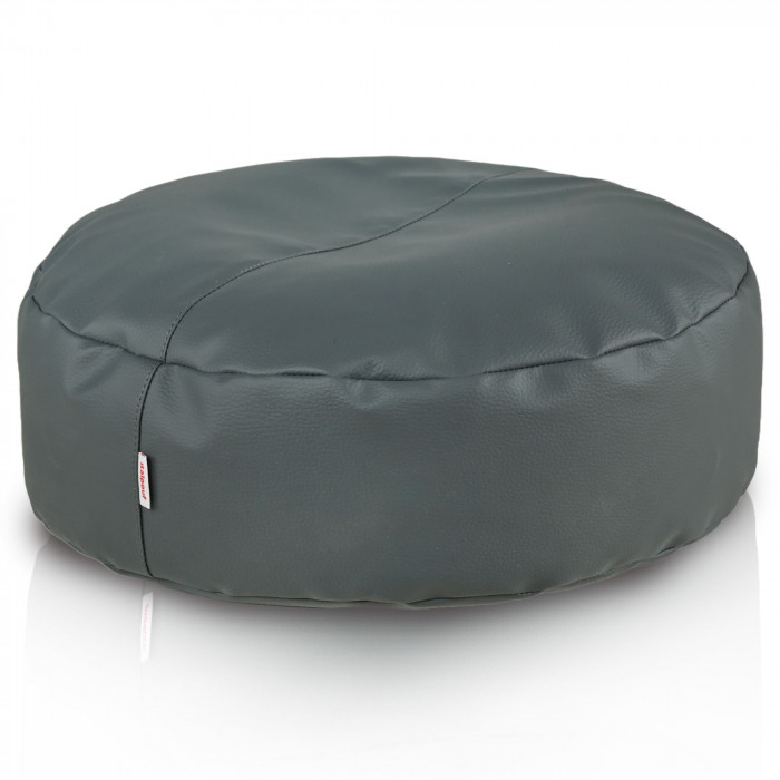 Suport pentru picioare Duo Energy – rotund, din piele ecologică roșie și portocalie, accent intens