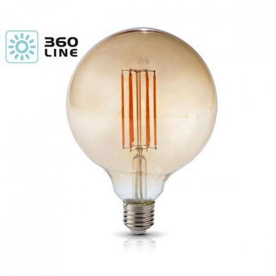 FILAMENT LED E27 7W cald 2700K bec GLOB G125