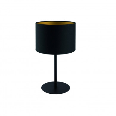 Lampa de masă modernă cu abajur ALICE negru/auriu 9091