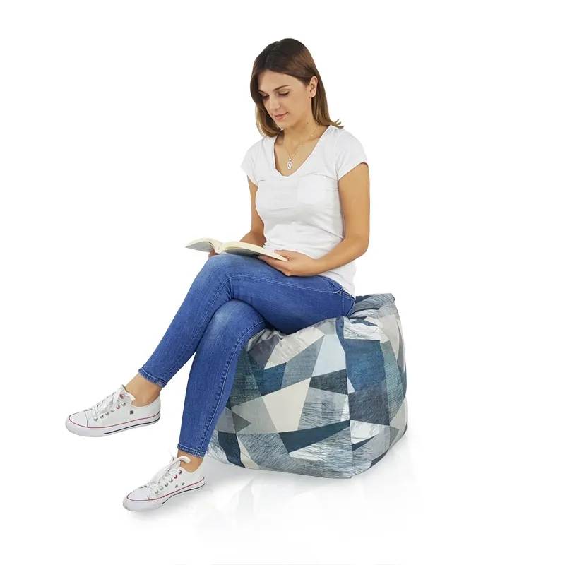 Puf Cub Pătrat - Material Imprimeu Premium – vedere 6