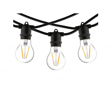 Ghirlanda de grădină FESTOON LIGHTS 9M 15xE27 | negru 7872