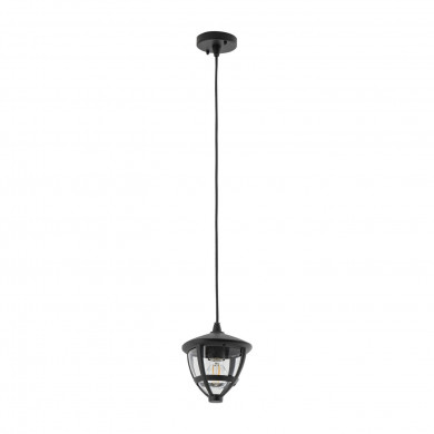 Lampă suspendată AMELIA lățime 17,5 cm E27 IP44 | negru 10496
