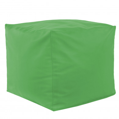 Verde taburet pătrat cubo piele ecologica