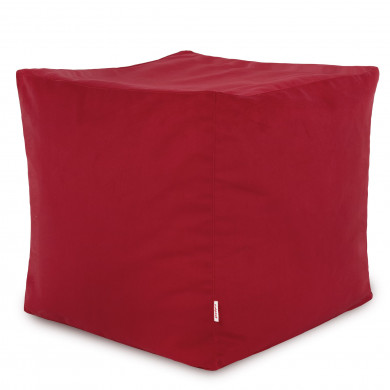 Roșu taburet pătrat cubo velvet