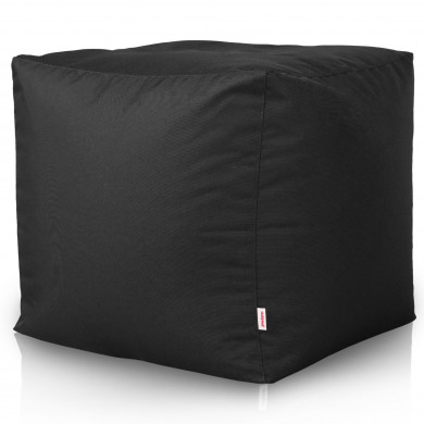 Negru taburet pătrat cubo exterior