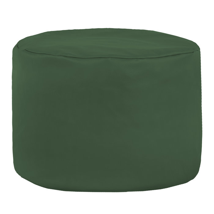 Verde inchis taburet cu role cilindro piele ecologica