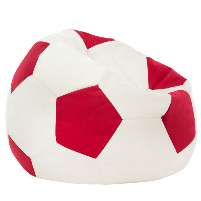 Roșu fotoliu puf minge fotbal velvet
