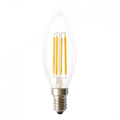 Bec LED FILAMENT E14 4W cald 1800K C35 lumânare