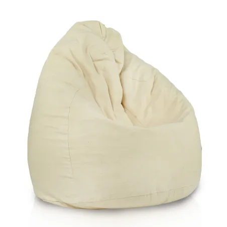 Fotoliu Puf XXL pentru adulți Gigant - Bumbac Natural Premium - Nevopsit, Ecologic
