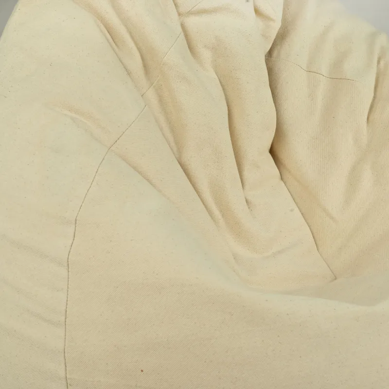 Fotoliu Puf XXL pentru adulți Gigant - Bumbac Natural Premium - Nevopsit, Ecologic – vedere 3