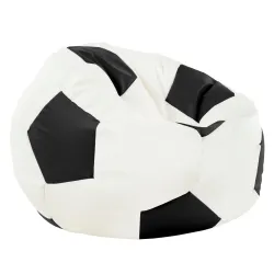 Fotoliu Puf Minge Fotbal XL pentru copii - Piele Ecologică