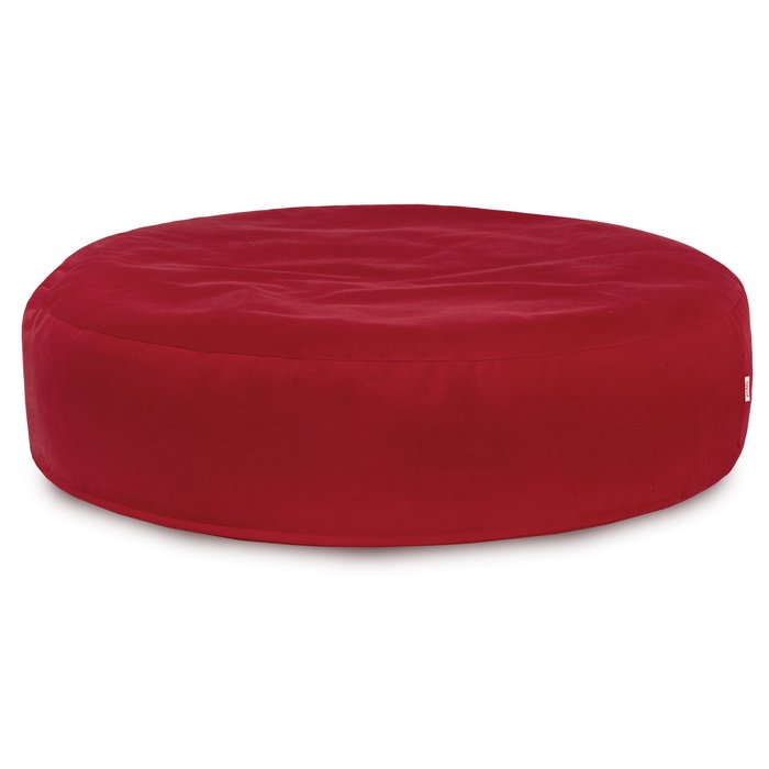 Roșu perna rotund puf monaco velvet