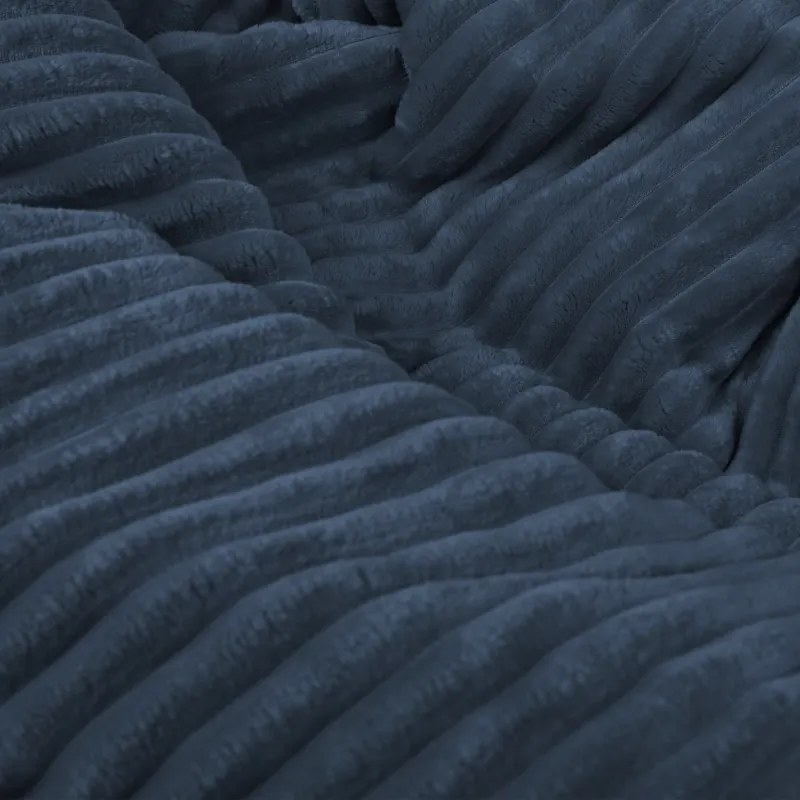 Pernă Puf de Podea Gigant XL pentru copii - Catifea Raiată Stripe – vedere 23