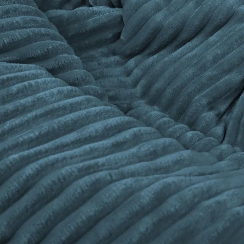 Pernă Puf de Podea Gigant XL pentru copii - Catifea Raiată Stripe – vedere 33