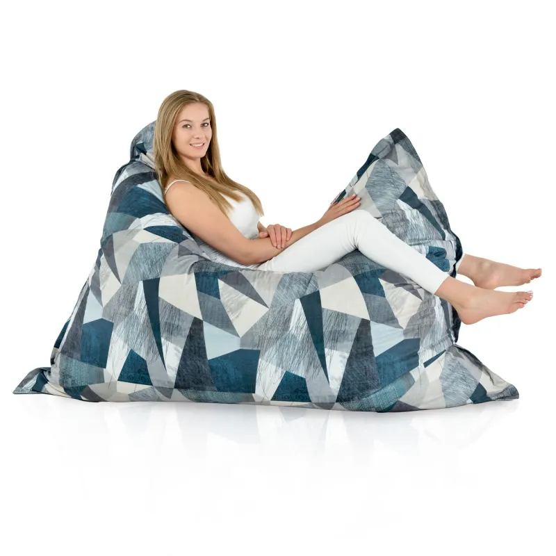 Saltea Puf de Podea XXL Gigant pentru adulți - Material Imprimeu Premium – vedere 100