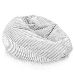 Fotoliu Puf L pentru copii - Catifea Raiată Stripe – vedere 8
