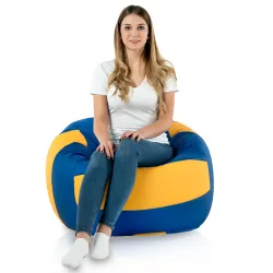 Fotoliu puf XL cu textură moale, ideal pentru relaxare cu stil