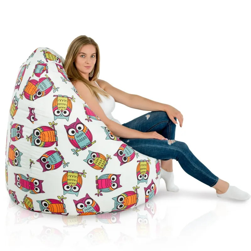 Fotoliu Puf XXL pentru adulți Gigant - Material Imprimeu Premium – vedere 8