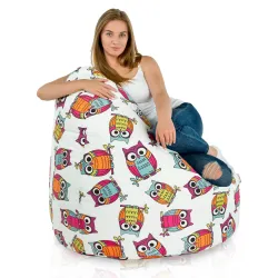 Fotoliu Puf XXL pentru adulți Gigant - Material Imprimeu Premium – vedere 9