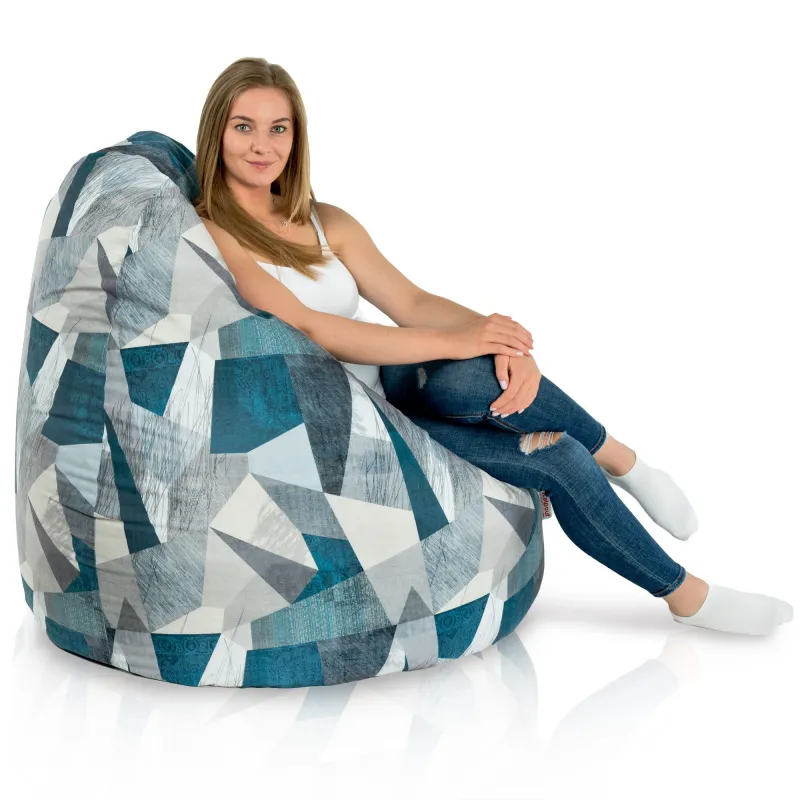 Fotoliu Puf XXL pentru adulți Gigant - Material Imprimeu Premium – vedere 3