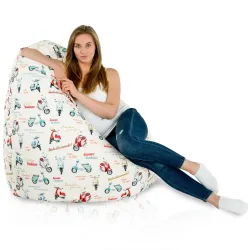 Fotoliu Puf XXL pentru adulți Gigant - Material Imprimeu Premium – vedere 17