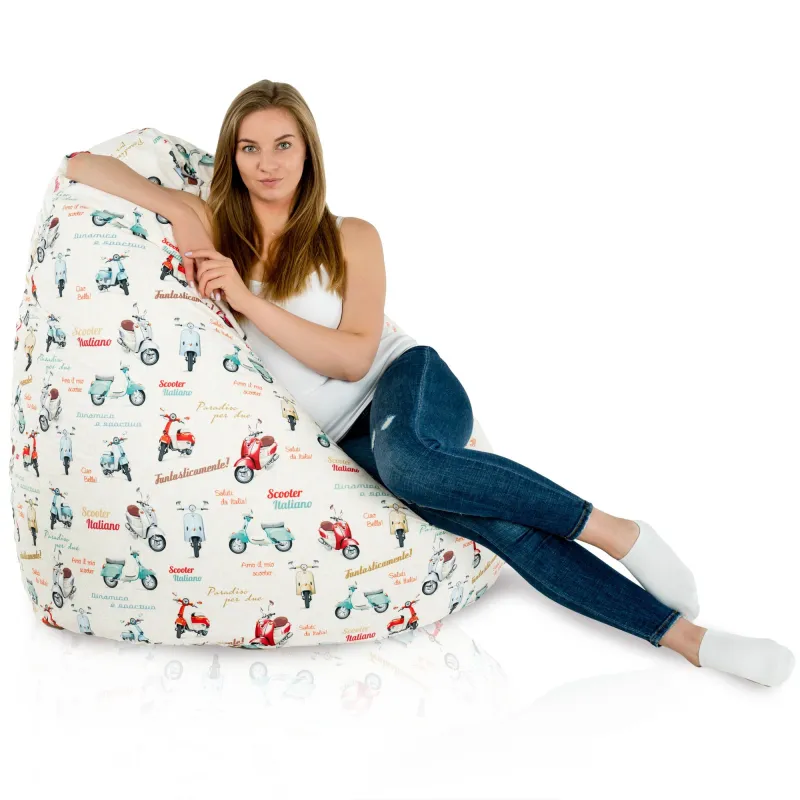 Fotoliu Puf XXL pentru adulți Gigant - Material Imprimeu Premium – vedere 17
