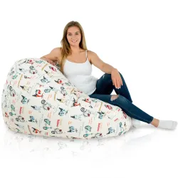Fotoliu Puf XXL pentru adulți Gigant - Material Imprimeu Premium – vedere 18