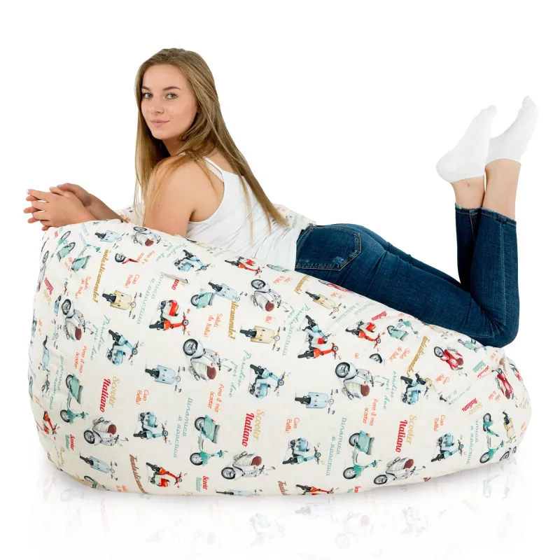 Fotoliu Puf XXL pentru adulți Gigant - Material Imprimeu Premium – vedere 19