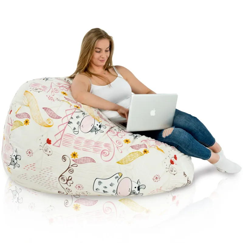 Fotoliu Puf XXL pentru adulți Gigant - Material Imprimeu Premium – vedere 26