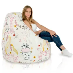 Fotoliu Puf XXL pentru adulți Gigant - Material Imprimeu Premium – vedere 27