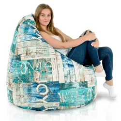 Fotoliu Puf XXL pentru adulți Gigant - Material Imprimeu Premium – vedere 109