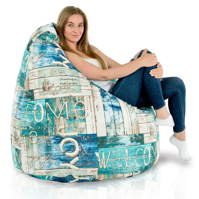 Fotoliu Puf XXL pentru adulți Gigant - Material Imprimeu Premium – vedere 109