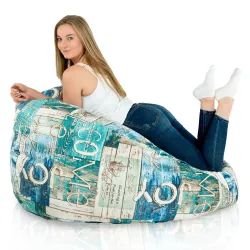 Fotoliu Puf XXL pentru adulți Gigant - Material Imprimeu Premium – vedere 110