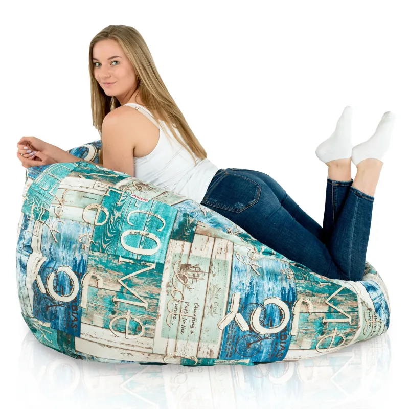 Fotoliu Puf XXL pentru adulți Gigant - Material Imprimeu Premium – vedere 110
