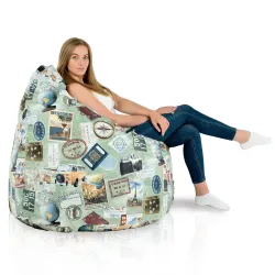 Fotoliu Puf XXL pentru adulți Gigant - Material Imprimeu Premium – vedere 119