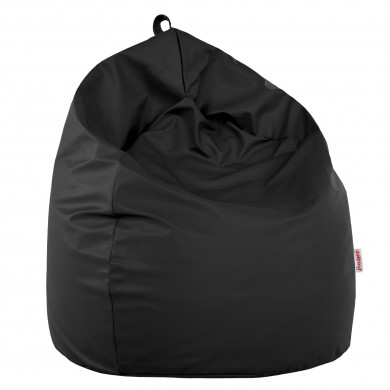 Negru fotoliu puf para piele ecologica