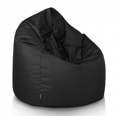 Negru fotoliu puf para exterior