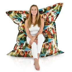 Saltea Puf de Podea XXL Gigant pentru adulți - Material Imprimeu Premium – vedere 102